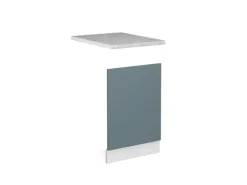 Vicco Frontblende R-Line Geschirrspüler Fronttür Blau-Grau/Weiß 45 cm AP Marmor