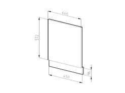 Vicco Frontblende R-Line Geschirrspüler Fronttür Beton/Weiß 45 cm AP Marmor