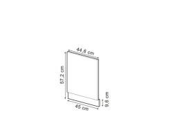 Vicco Frontblende R-Line Schwarz Beton/Goldkraft Eiche 45 cm ohne Arbeitsplatte