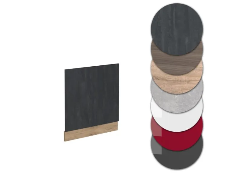 Vicco Frontblende R-Line Schwarz Beton/Goldkraft Eiche 60 cm ohne Arbeitsplatte