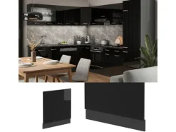 Vicco Frontblende R-Line Schwarz Hochglanz/Anthrazit 60 cm ohne Arbeitsplatte