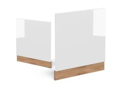 Vicco Frontblende R-Line Weiß Hochglanz/Goldkraft Eiche 60 cm ohne Arbeitsplatte