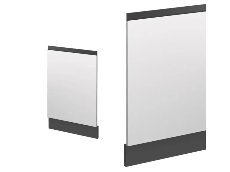 Vicco Frontblende R-Line Weiß/Anthrazit 45 cm J-Shape ohne Arbeitsplatte
