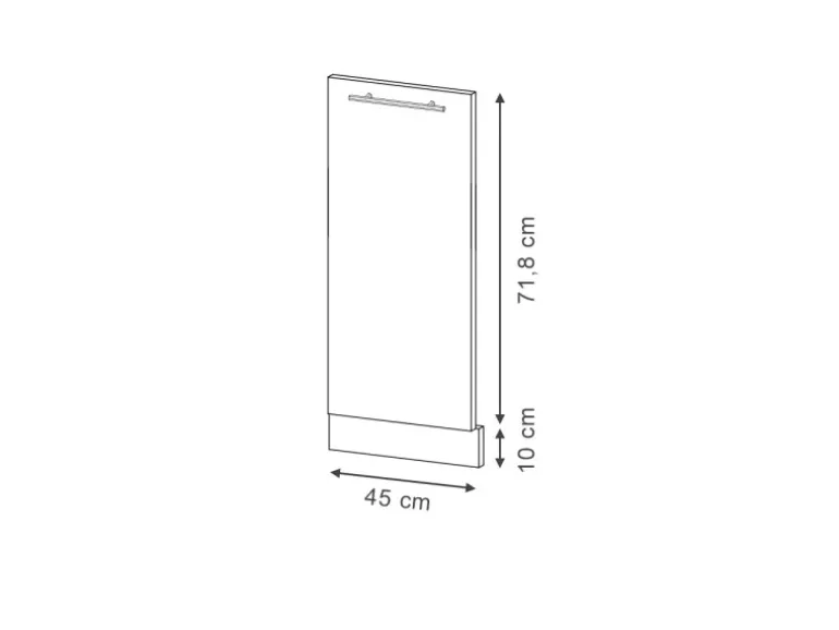 Vicco Geschirrspülblende Fame-Line Goldkraft Eiche 45 cm ohne Arbeitsplatte