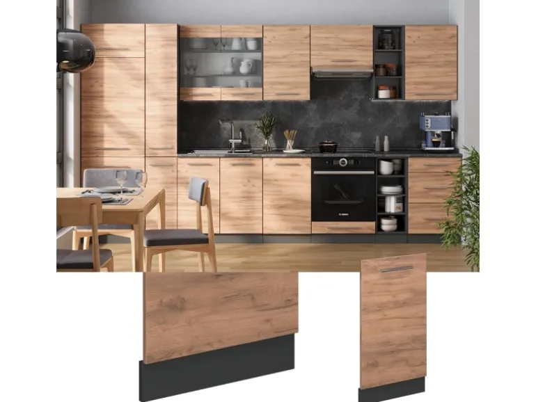 Vicco Geschirrspülblende Fame-Line Goldkraft Eiche 45 cm ohne Arbeitsplatte