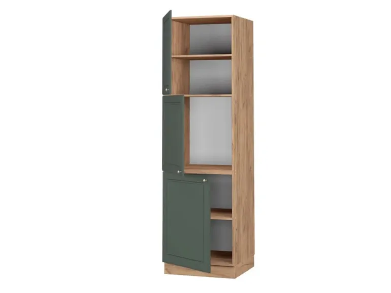 Vicco Herdumbauschrank Fame-Line Grün-Gold Landhaus/Goldkraft Eiche 60 cm