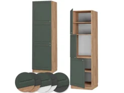 Vicco Herdumbauschrank Fame-Line Grün-Gold Landhaus/Goldkraft Eiche 60 cm
