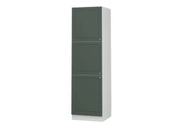 Vicco Herdumbauschrank Fame-Line Herdschrank Grün-Gold Landhaus/Weiß 60 cm