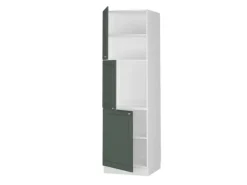 Vicco Herdumbauschrank Fame-Line Herdschrank Grün-Gold Landhaus/Weiß 60 cm