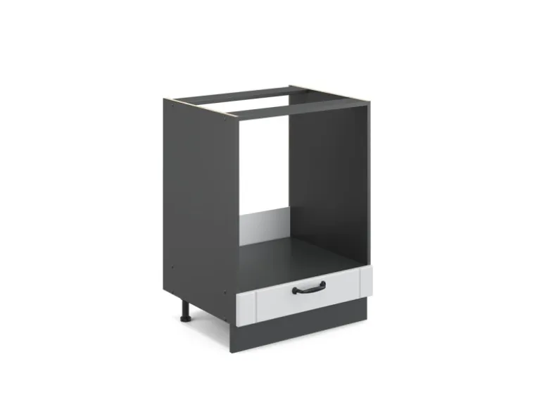 Vicco Herdumbauschrank Fame-Line Weiß Landhaus/Anthrazit 60 cm ohne Arbeitsplatte