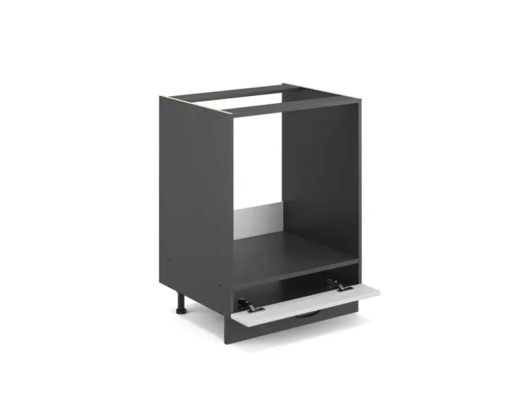 Vicco Herdumbauschrank Fame-Line Weiß Landhaus/Anthrazit 60 cm ohne Arbeitsplatte