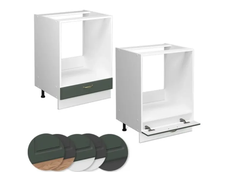 Vicco Herdumbauschrank Fame-Line Grün-Gold Landhaus/Weiß 60 cm ohne Arbeitsplatte