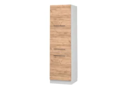 Vicco Herdumbauschrank Fame-Line Herdschrank Goldkraft Eiche/Weiß 60 cm