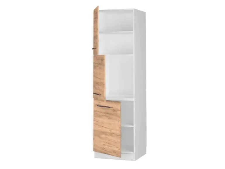 Vicco Herdumbauschrank Fame-Line Herdschrank Goldkraft Eiche/Weiß 60 cm