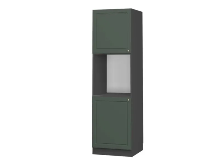 Vicco Herdumbauschrank Fame-Line Grün-Gold Landhaus/Anthrazit 60 cm Offen