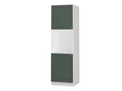 Vicco Herdumbauschrank Fame-Line Herdschrank Grün-Gold Landhaus/Weiß 60 cm Offen