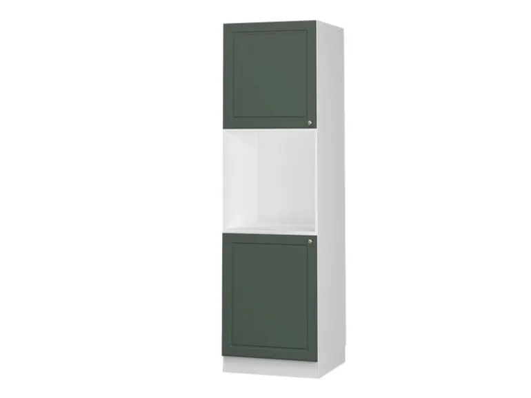 Vicco Herdumbauschrank Fame-Line Herdschrank Grün-Gold Landhaus/Weiß 60 cm Offen