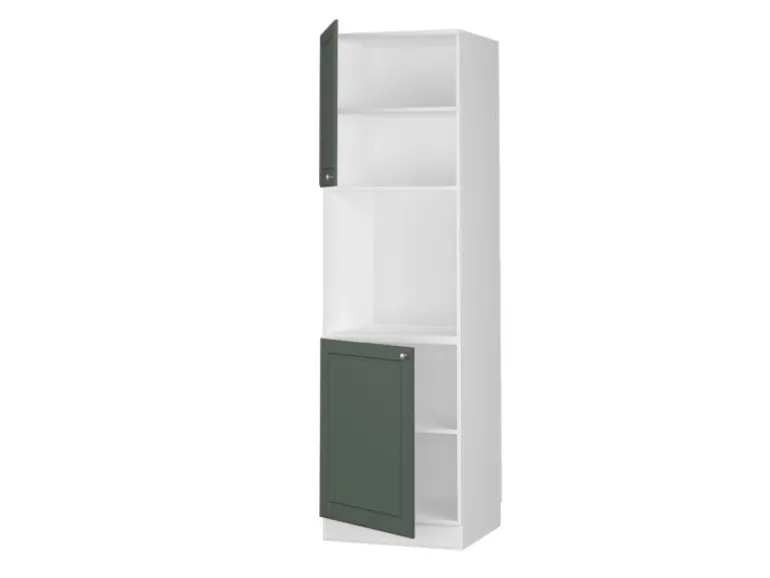 Vicco Herdumbauschrank Fame-Line Herdschrank Grün-Gold Landhaus/Weiß 60 cm Offen