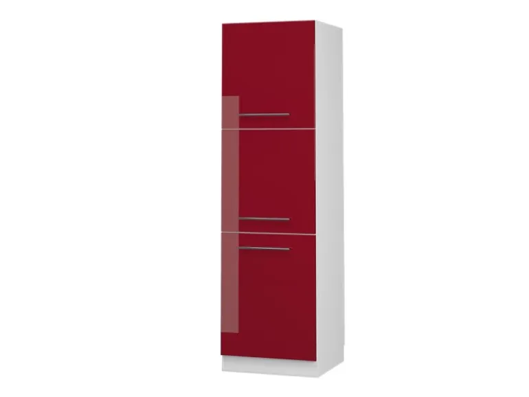 Vicco Herdumbauschrank Fame-Line Herdschrank Bordeaux Hochglanz/Weiß 60 cm