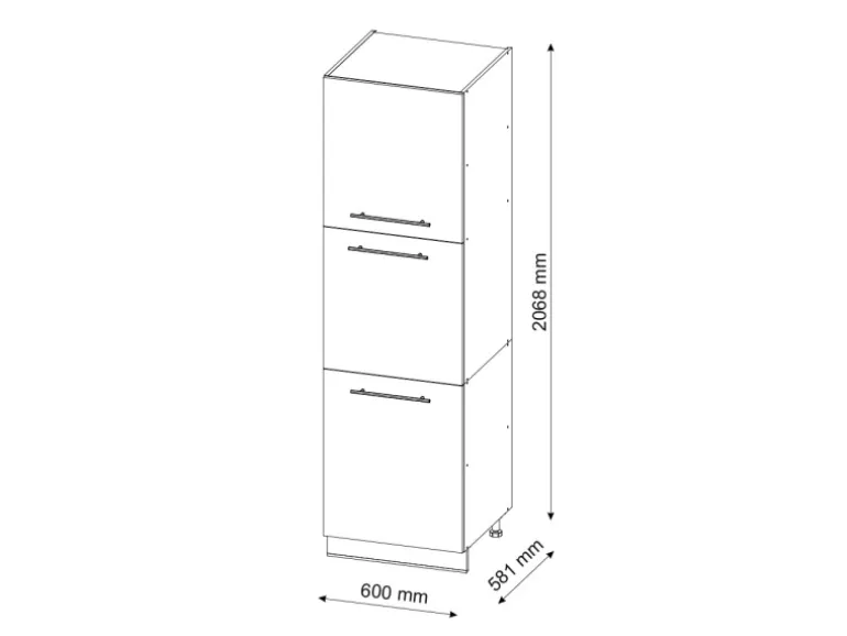 Vicco Herdumbauschrank Fame-Line Herdschrank Bordeaux Hochglanz/Weiß 60 cm