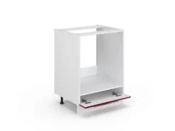 Vicco Herdumbauschrank Fame-Line Bordeaux Hochglanz/Weiß 60 cm ohne Arbeitsplatte