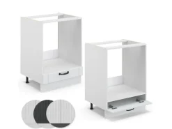 Vicco Herdumbauschrank Fame-Line Weiß Landhaus/Weiß 60 cm ohne Arbeitsplatte