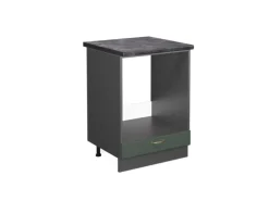 Vicco Herdumbauschrank Fame-Line Grün-Gold Landhaus/Anthrazit 60 cm AP Anthrazit