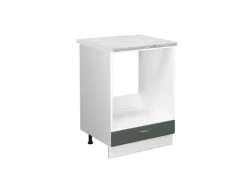 Vicco Herdumbauschrank Fame-Line Grün-Gold Landhaus/Weiß 60 cm AP Marmor