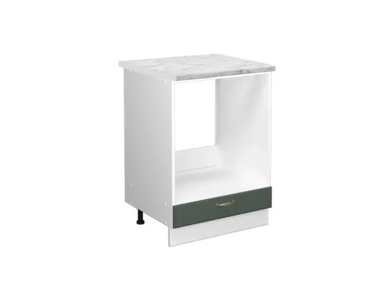 Vicco Herdumbauschrank Fame-Line Grün-Gold Landhaus/Weiß 60 cm AP Marmor