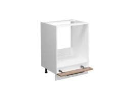Vicco Herdumbauschrank Fame-Line Goldkraft Eiche/Weiß 60 cm AP Marmor