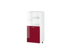 Vicco Herdumbauschrank R-Line Herdschrank Bordeaux Hochglanz/Weiß 60 cm