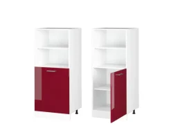 Vicco Herdumbauschrank R-Line Herdschrank Bordeaux Hochglanz/Weiß 60 cm