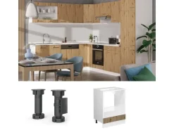 Vicco Herdumbauschrank R-Line Artisan-Eiche/Weiß 60 cm ohne Arbeitsplatte