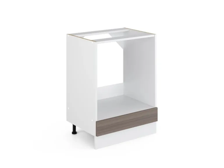 Vicco Herdumbauschrank R-Line Herdschrank Grau/Weiß 60 cm ohne Arbeitsplatte