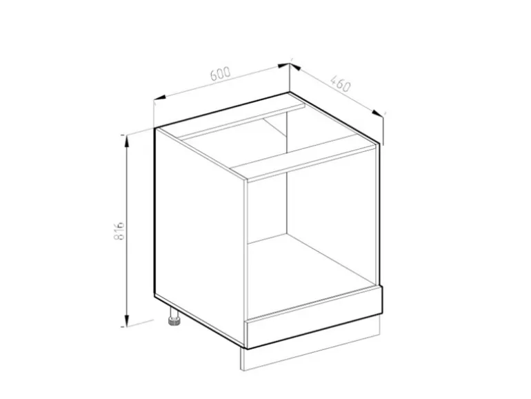 Vicco Herdumbauschrank R-Line Herdschrank Grau/Weiß 60 cm ohne Arbeitsplatte