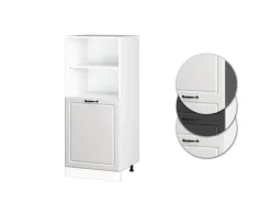 Vicco Herdumbauschrank R-Line Herdschrank Weiß Landhaus/Weiß 60 cm