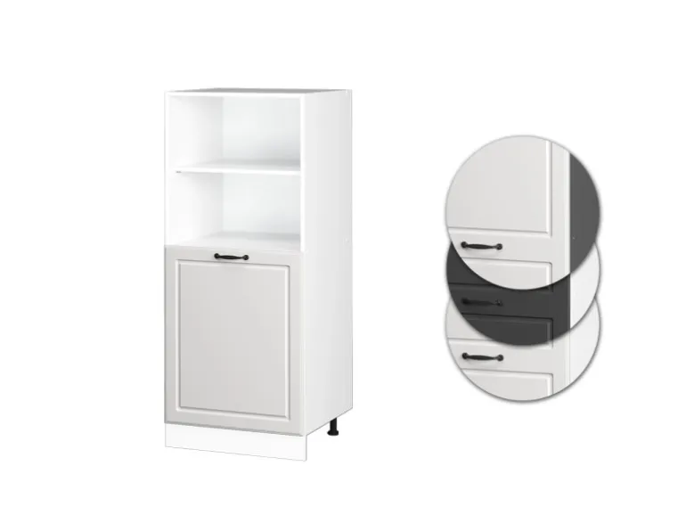 Vicco Herdumbauschrank R-Line Herdschrank Weiß Landhaus/Weiß 60 cm