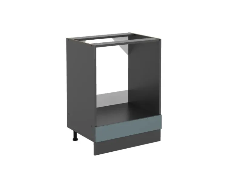 Vicco Herdumbauschrank R-Line Blau-Grau/Anthrazit 60 cm ohne Arbeitsplatte