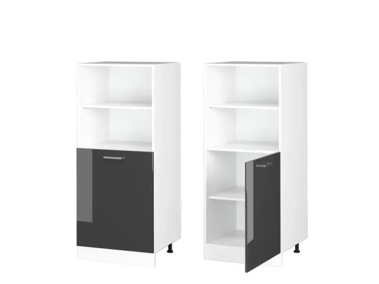 Vicco Herdumbauschrank R-Line Herdschrank Anthrazit Hochglanz/Weiß 60 cm
