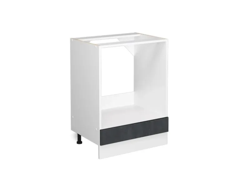 Vicco Herdumbauschrank R-Line Schwarz Beton/Weiß 60 cm ohne Arbeitsplatte