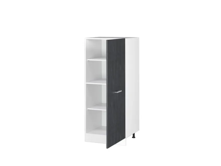 Vicco Herdumbauschrank R-Line Herdschrank Schwarz Beton/Weiß 60 cm