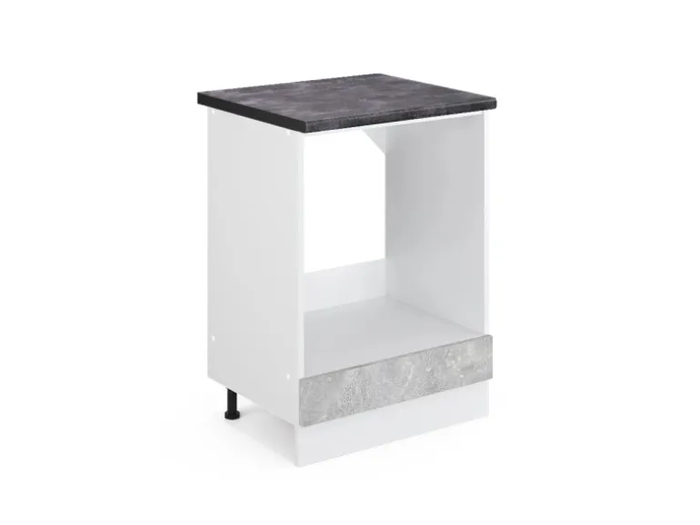 Vicco Herdumbauschrank R-Line Herdschrank Beton/Weiß 60 cm AP Anthrazit