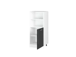 Vicco Herdumbauschrank R-Line Herdschrank Schwarz Hochglanz/Weiß 60 cm