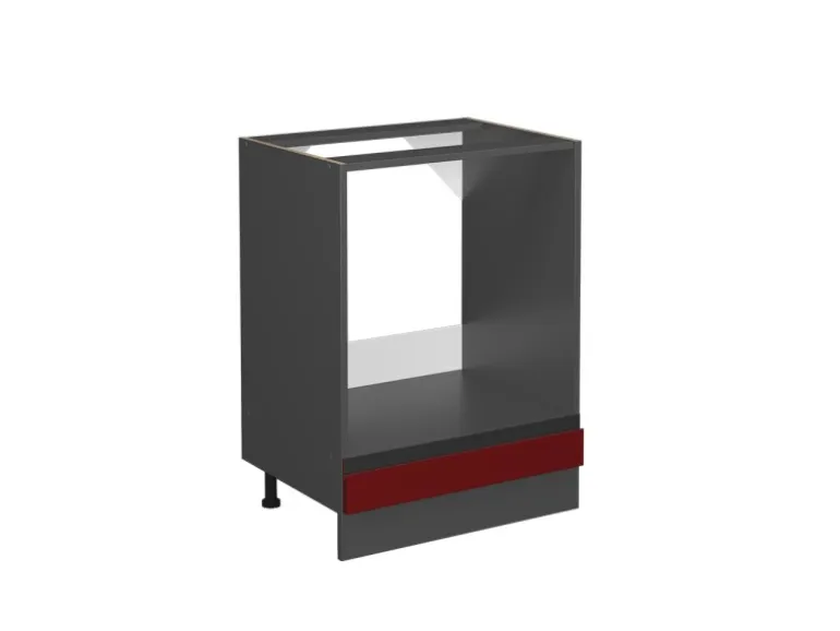 Vicco Herdumbauschrank R-Line Rot/Anthrazit 60 cm J-Shape ohne Arbeitsplatte