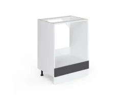 Vicco Herdumbauschrank R-Line Anthrazit Hochglanz/Weiß 60 cm ohne Arbeitsplatte