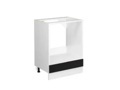 Vicco Herdumbauschrank R-Line Schwarz Hochglanz/Weiß 60 cm ohne Arbeitsplatte