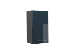 Vicco Hängeschrank Fame-Line Hängender Küchenschrank Dunkelblau Hochglanz/Anthrazit 40 cm