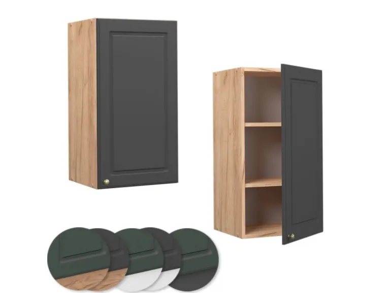 Vicco Hängeschrank Fame-Line Hängender Küchenschrank Anthrazit-Gold/Goldkraft Eiche 40 cm