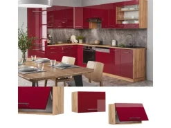 Vicco Hängeschrank Fame-Line Bordeaux Hochglanz/Goldkraft Eiche 60 cm Flach
