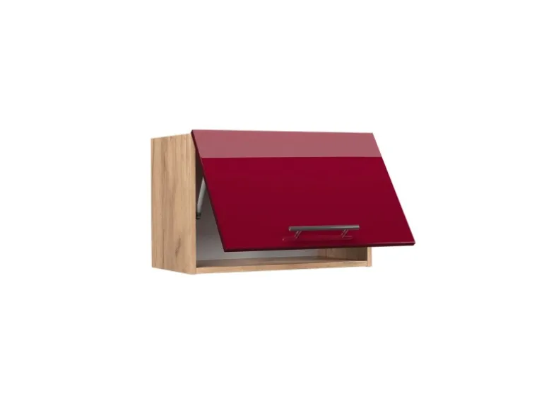 Vicco Hängeschrank Fame-Line Bordeaux Hochglanz/Goldkraft Eiche 60 cm Flach
